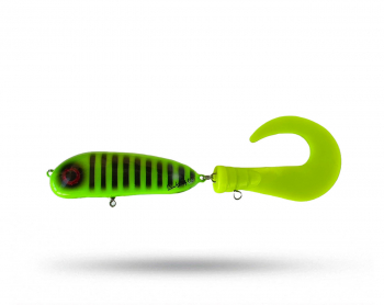 Brunnberg Lures BB Tail Shallow - Hot Chartreuse Tiger Stripes